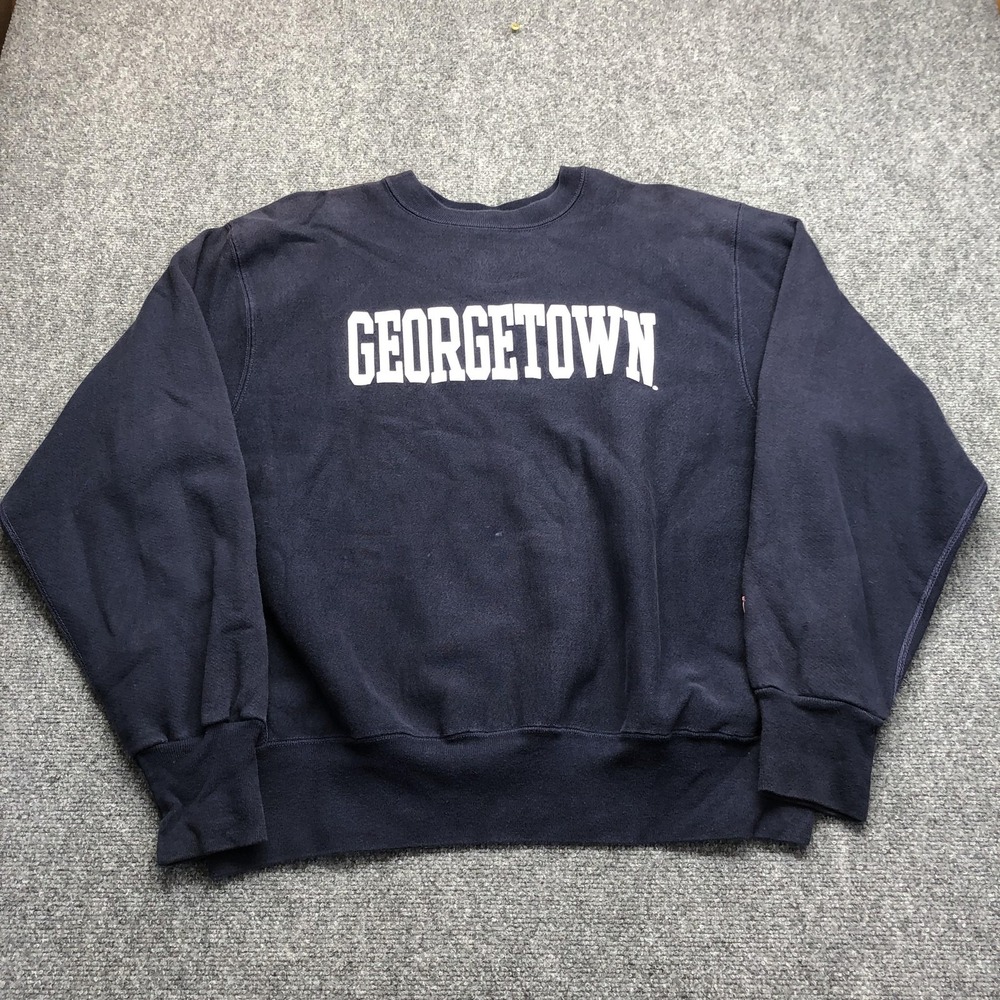 Georgetown Hoyas Sweatshirt Mens 2XL Blue NCAA Basketball MV Sport Crewneck